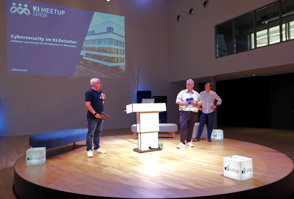 Begrüßung der Gäste beim KI Meetup NRW